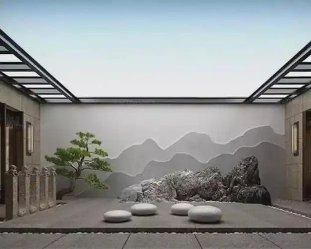 景墙设计元素很多,需要的是应景,运用现代的设计手法