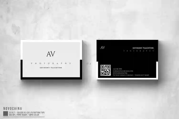 极简主义高端企业名片模板下载psd