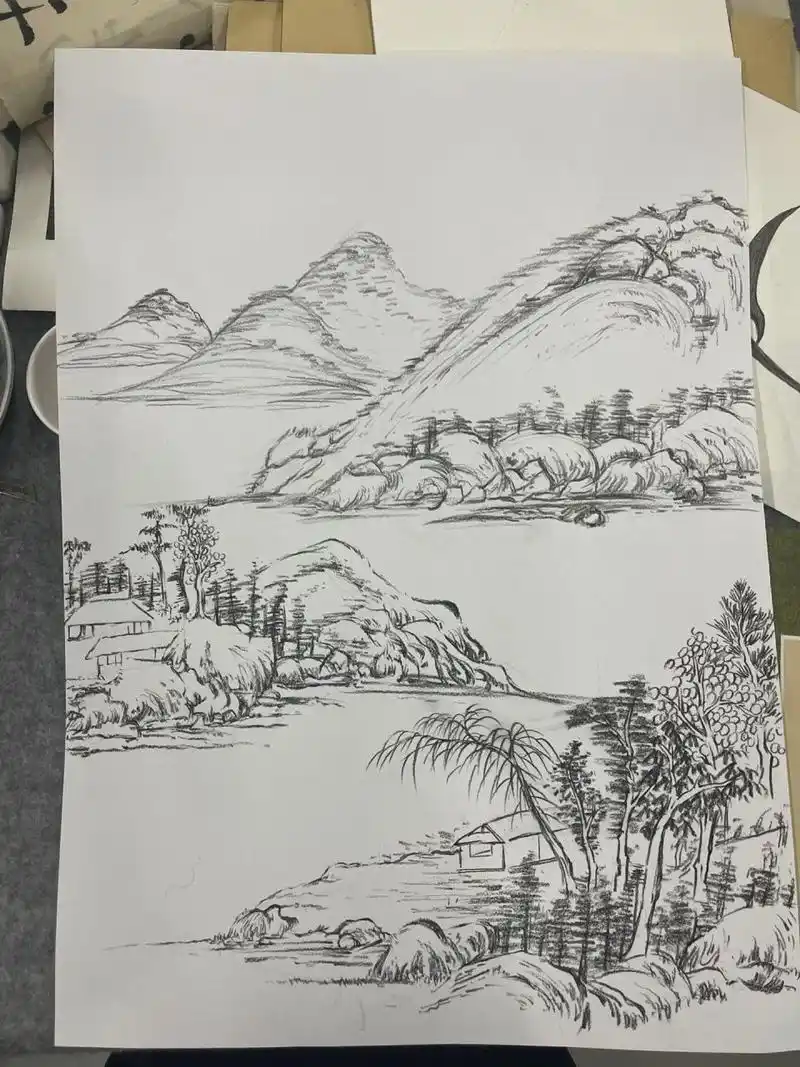 国画山水|白描17