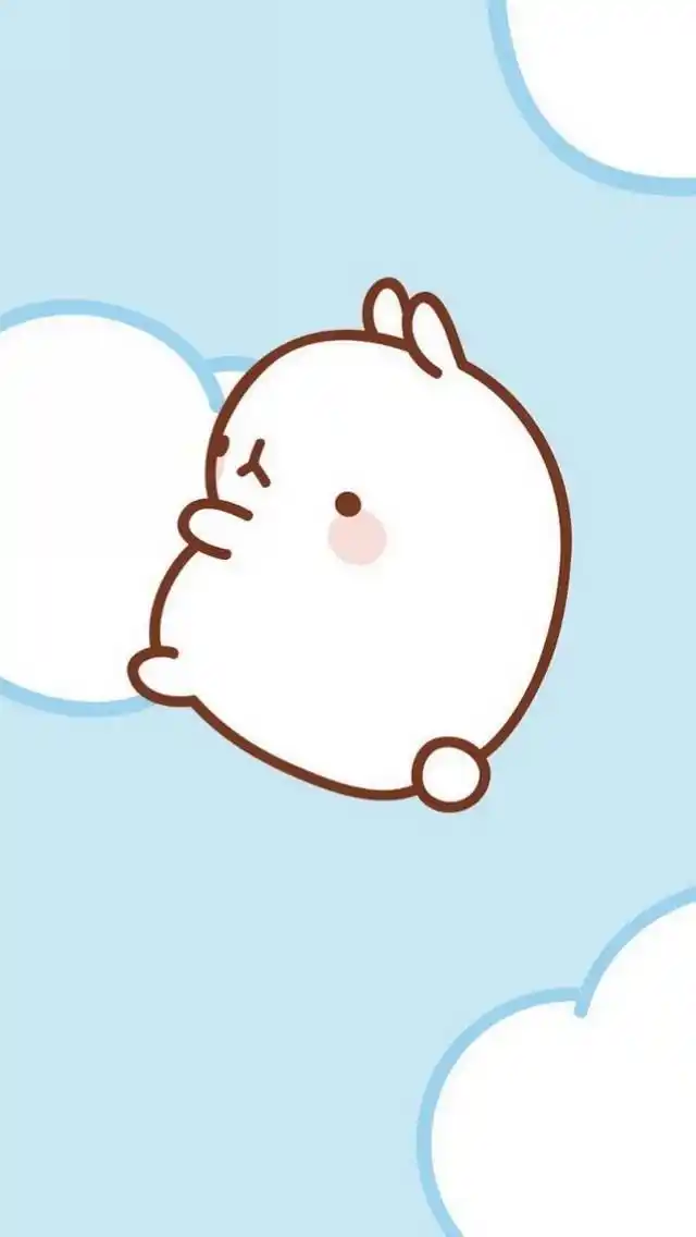 可爱胖兔molang卡通手机壁纸