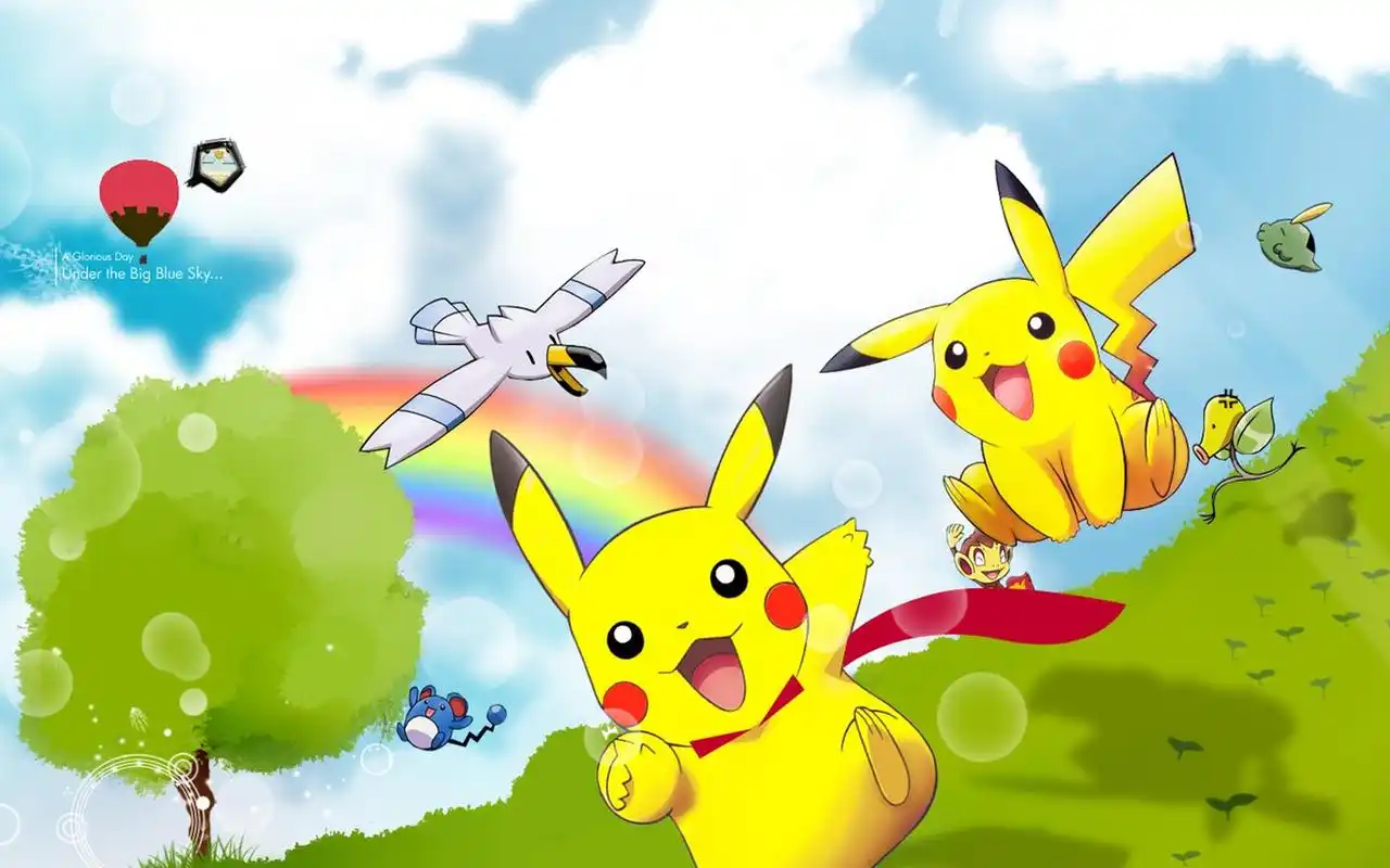 皮卡丘可爱壁纸桌面,壁纸类别:卡通,分辨率:1440x900