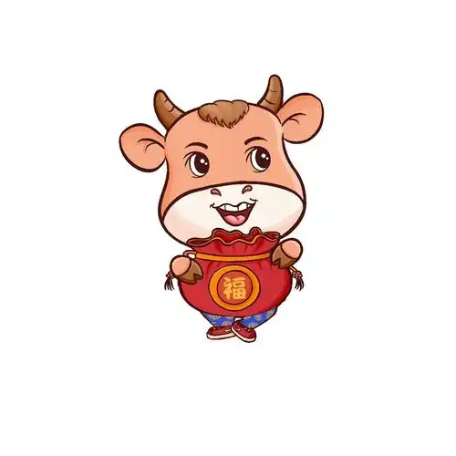 牛年到了,牛q版形象设计,用于拉花,灯笼,红包等包装主形象项目简介