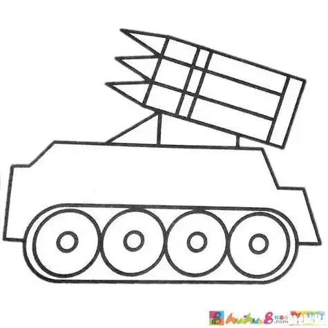 东风一41洲际导弹简笔画