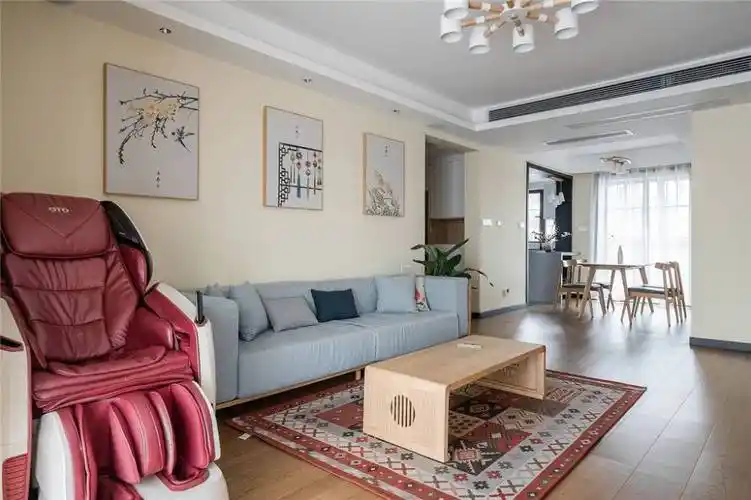 浦东年家浜路110平现代简约风格三室户装修效果图