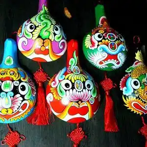 纯手工绘画京剧社火马勺脸谱面具装饰挂件中国风小礼品国粹民俗