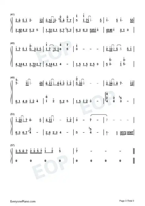 树洞-小欢喜插曲双手简谱预览3