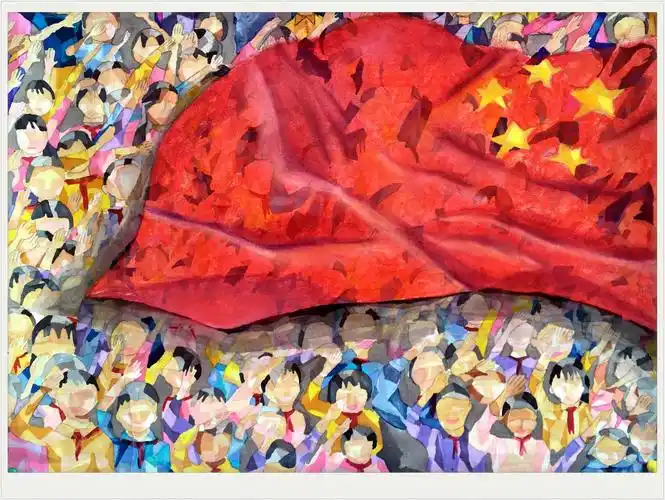 绘画类:《向国旗敬礼》许顾珈 六年级 嘉兴市秀城实验教育集团吉水