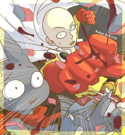 one punch|咬人猫(kukat)的一拳超人插画图片
