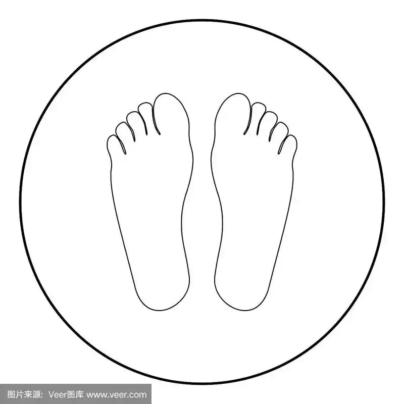足迹脚跟黑色图标在圆形或圆形