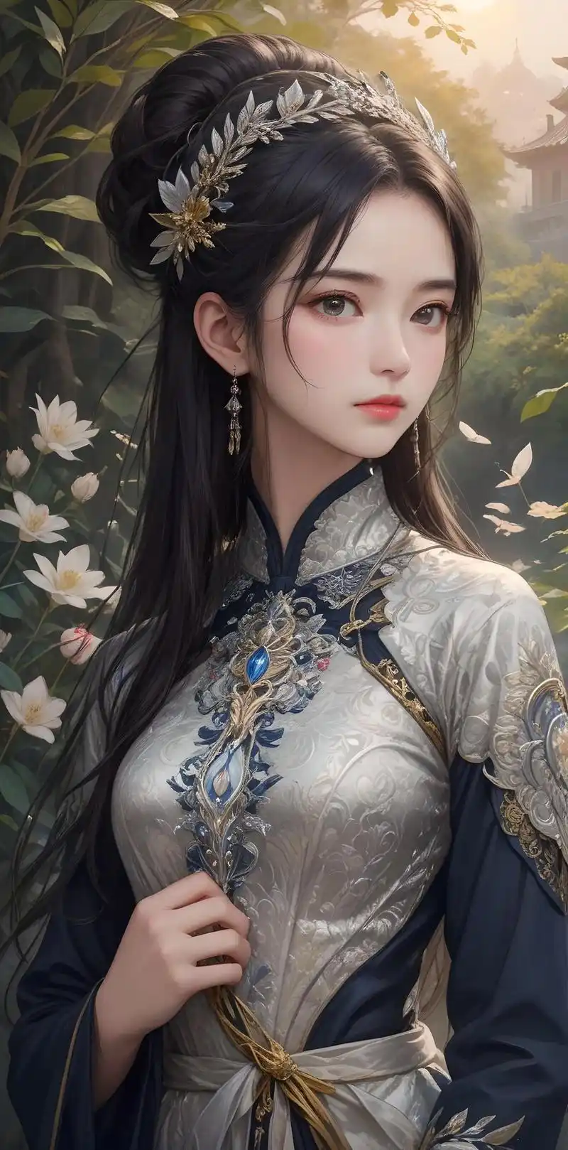 古风刺绣.动漫的衣服#插画 #美少女 #古风美女 #国风古韵 - 抖音