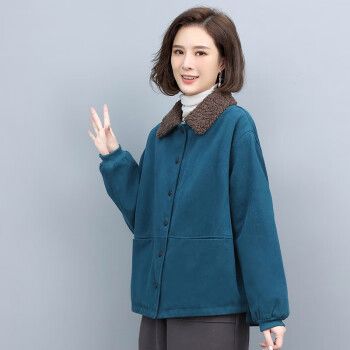 冬装韩版宽松休闲小个子女士中年小棉衣棉袄冬天袄子加厚羊羔毛外套