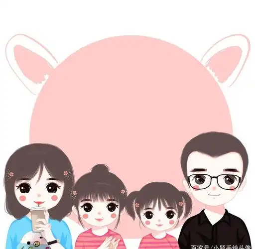 可爱头像设计一家三口四口头像图片好看吗
