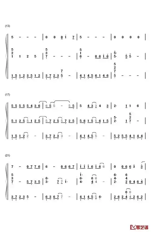氧气钢琴简谱数字双手范晓萱