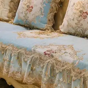 欧式沙发垫套四季通用防滑奢华布艺贵妃沙发套皮沙发坐垫套罩定做