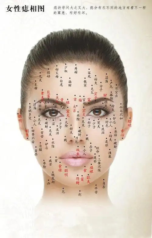 面相图解_面相算命图解_面相痣图解_面相分析_看面相算命图解_国学智