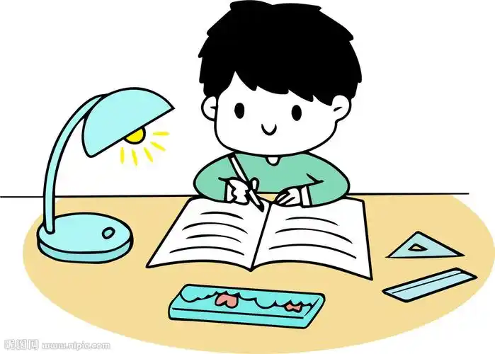 写作业的男孩设计图__卡通设计_广告设计_设计图库_昵图网nipic.com