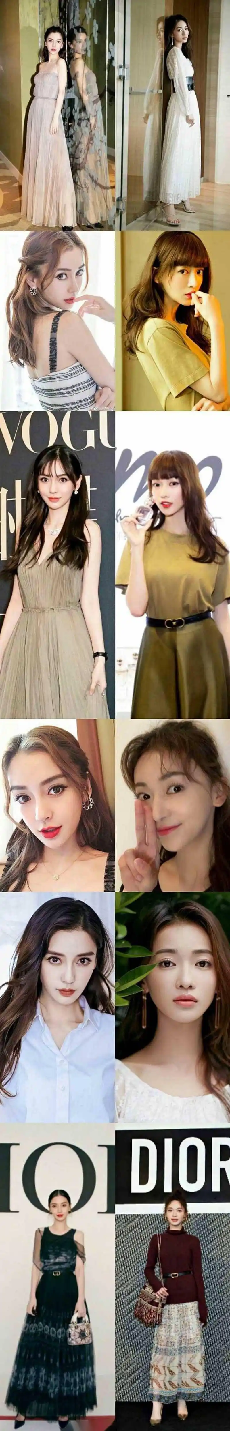 粉丝发的对比图,吴谨言真的没有在模仿angelababy吗