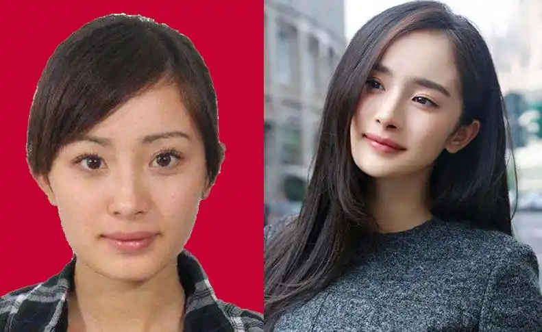 女明星证件照和真人对比,杨紫迪丽热巴堪比整容,鞠婧祎变化不大