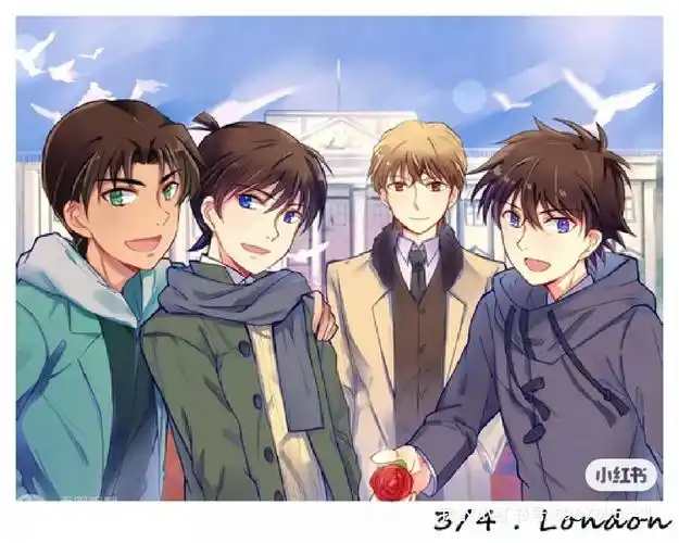 是个柯南迷#图片#名侦探柯南#工藤新一#服部平次#黑羽快斗#白马探#f4