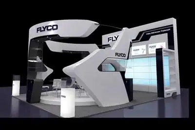 其他面积展台效果图_展台设计搭建_其他面积特装展位设计图及制作报价