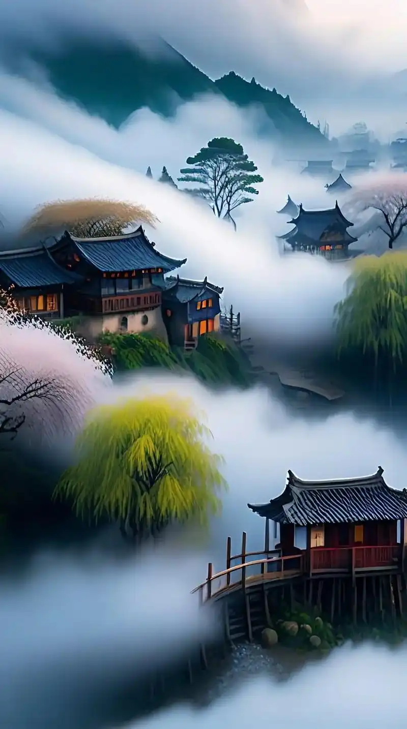 人间仙境.#图文来了 这里,青山如黛,碧水如玉,每一处风景都 - 抖音