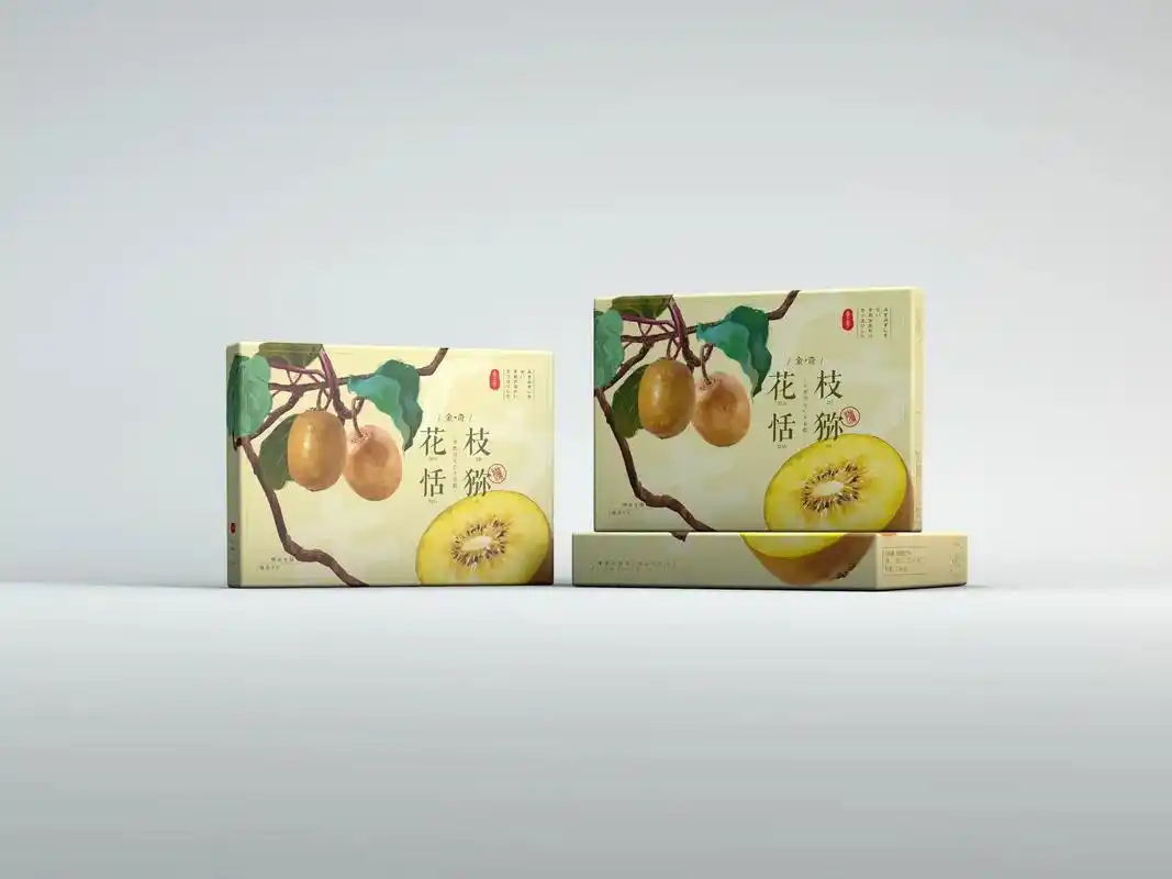 原创手绘猕猴桃包装设计 - 抖音