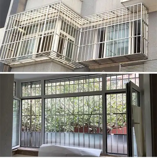 防盗护栏窗户护栏 304不锈钢围栏防护栏 晾衣架封阳台窗飘窗护栏 定制