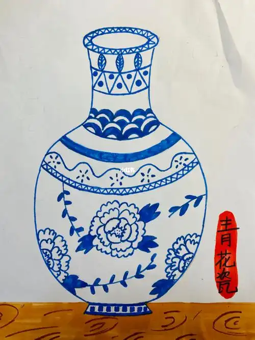 苏麻离青花瓷瓶