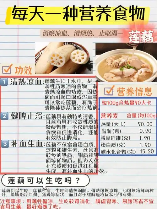 每天一种营养食物玉玲珑莲藕