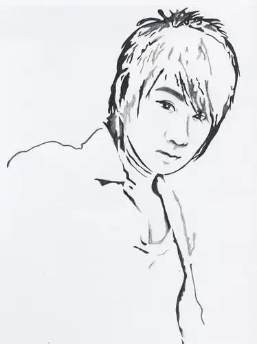 跪求关于林俊杰的速写画