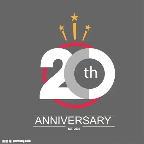 灰色20周年庆徽章矢量素材下载(图片id:727807)_-其他模板-矢量素材_