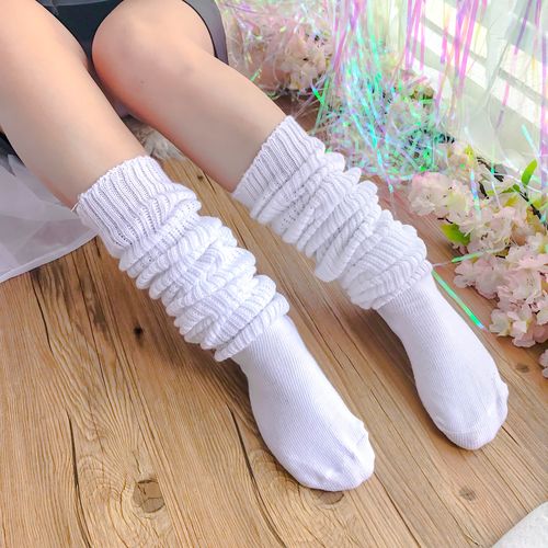 堆堆袜日本水手服cosplay白色松垮袜大象袜jk制服学生袜子泡泡袜
