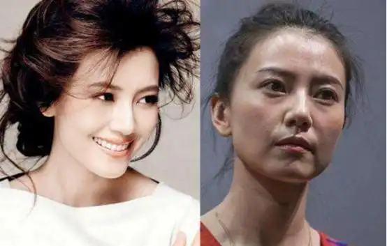 女明星化妆前后对比照,网友的注意力都放在第一位