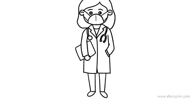 抗疫医生儿童画怎么画 抗疫医生简笔画好看