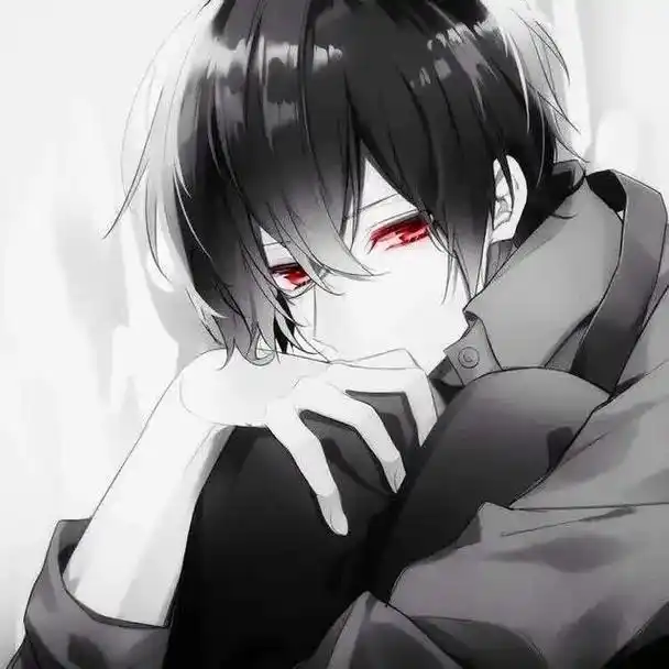 高冷动漫男头 #游戏头像 #红眼  当你为了别人走了99步 - 抖音