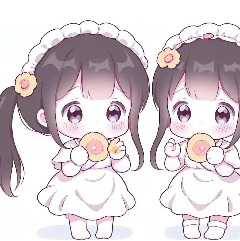 可爱的闺蜜女漫头像.