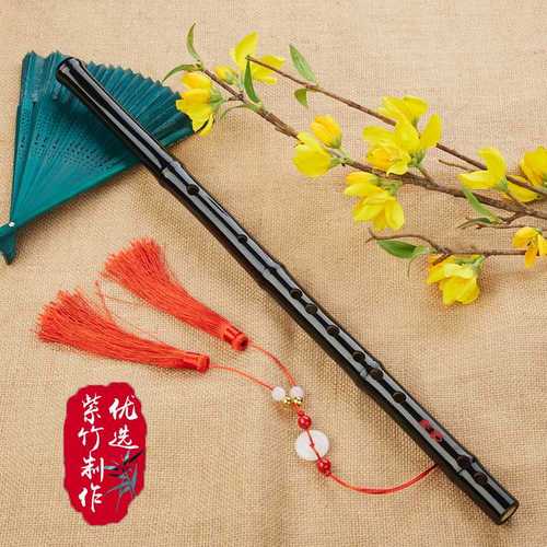 笛子竹笛紫竹笛专业演奏笛成人初学学生笛黑色古风表演横笛乐器
