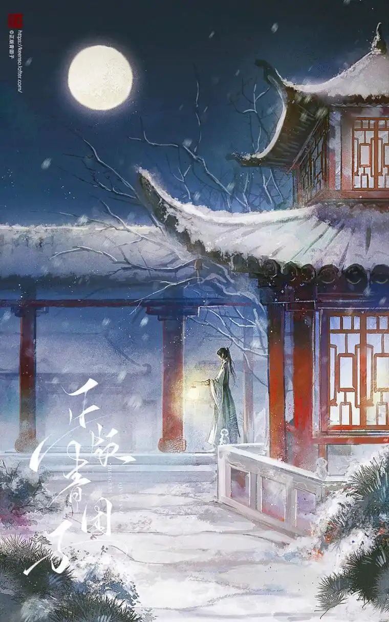 一组超有意境的古风插画,以蓝紫色调为主,一眼惊艳!