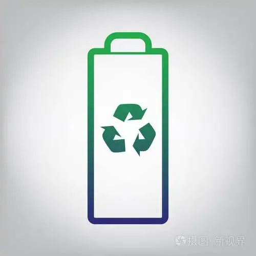 电池回收标志插图. 矢量.