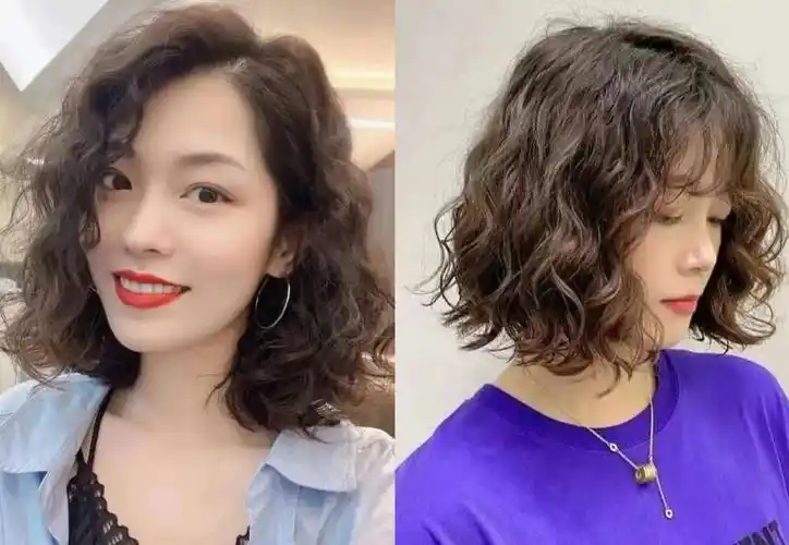 冷烫适合中短卷发,如质感烫,锡纸烫,烟花烫,黑色烫,定位烫,港式短卷发