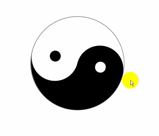 3d旋转的太极图