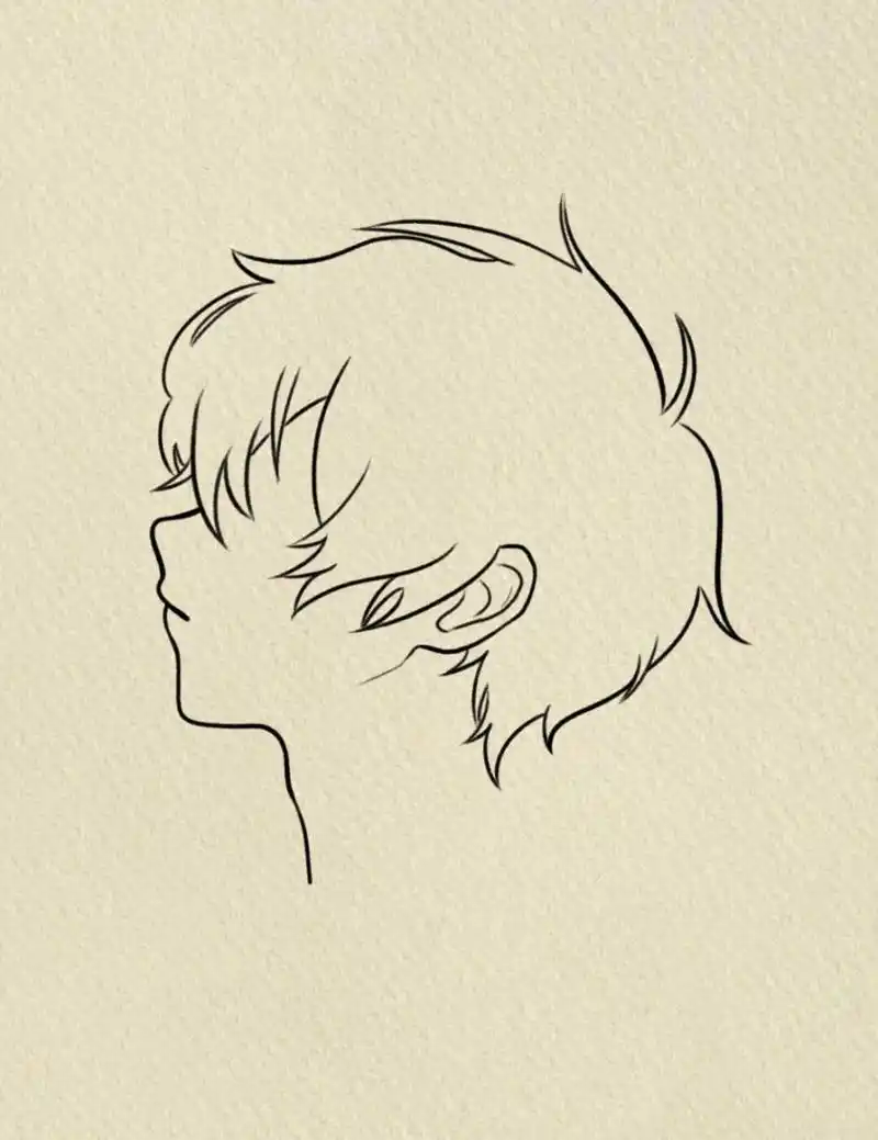 侧颜# #男生头像# #男头# #侧脸# #寻找小红书绘画大神# #画画的瘸＃