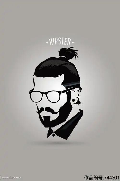 精美人物头像剪影矢量素材