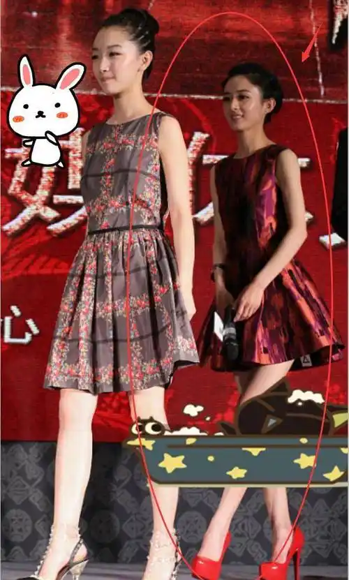 赵丽颖穿红色高跟鞋出席活动,路人视角看到腿型夸张,确定165?