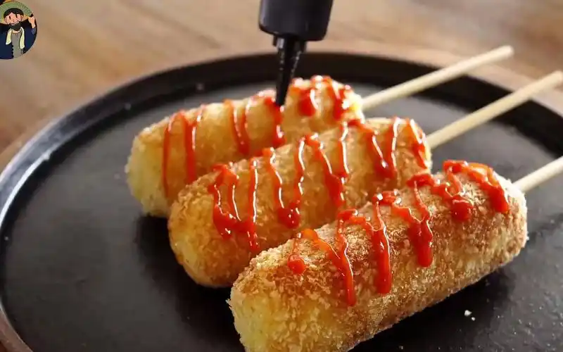 教你超快速和简单使用面包制做的拉丝热狗棒的方法