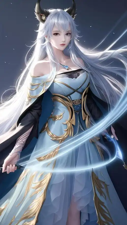 动漫壁纸#蓝衣恶魔少女,喜欢的赶紧下载保存成为你的壁纸吧.