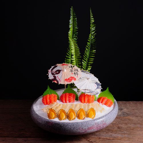 酒店菜品刺身拼盘冷餐创意盘头点缀摆盘装饰寿司套件