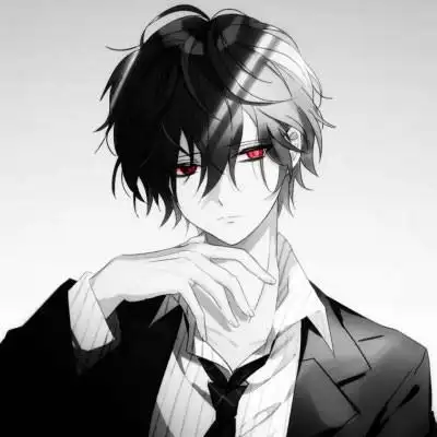 黑白帅气撩人高冷动漫男头像
