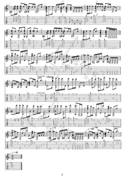 youtube大神《无心快语》指弹吉他谱