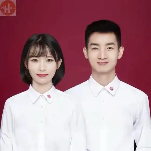 结婚登记照情侣装领证拍照创意证件照白衬衫休闲简约上衣不一样的